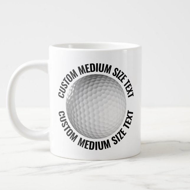 Medium Size Personalized Text Giant Golf Mug (Left)