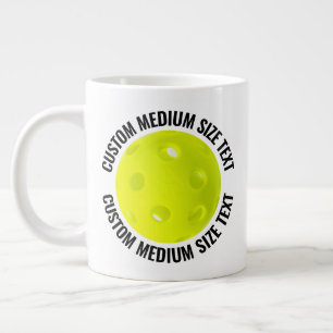 Medium Size Personalized Text Giant Pickleball Mug