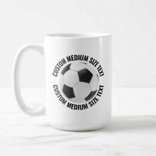 Medium Size Text 15oz Personalized Soccer Mug