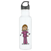 Medium Skin Stick Figure Female Nurse
