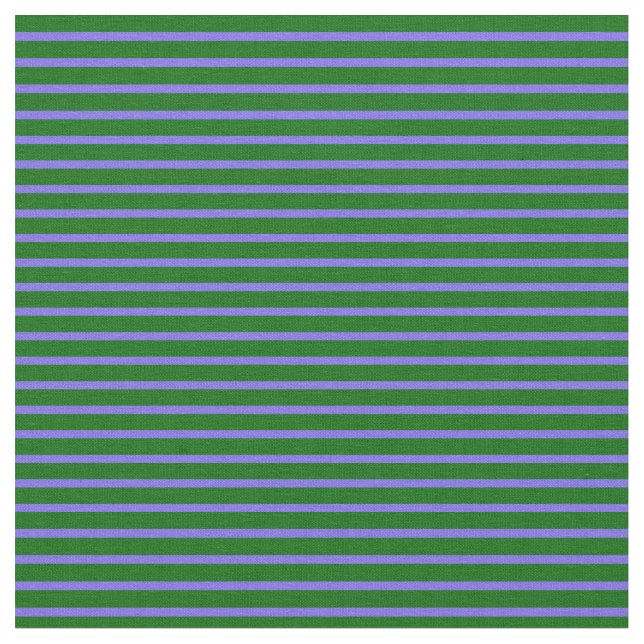 Medium Slate Blue and Dark Green Coloured Pattern Fabric (Close Up)