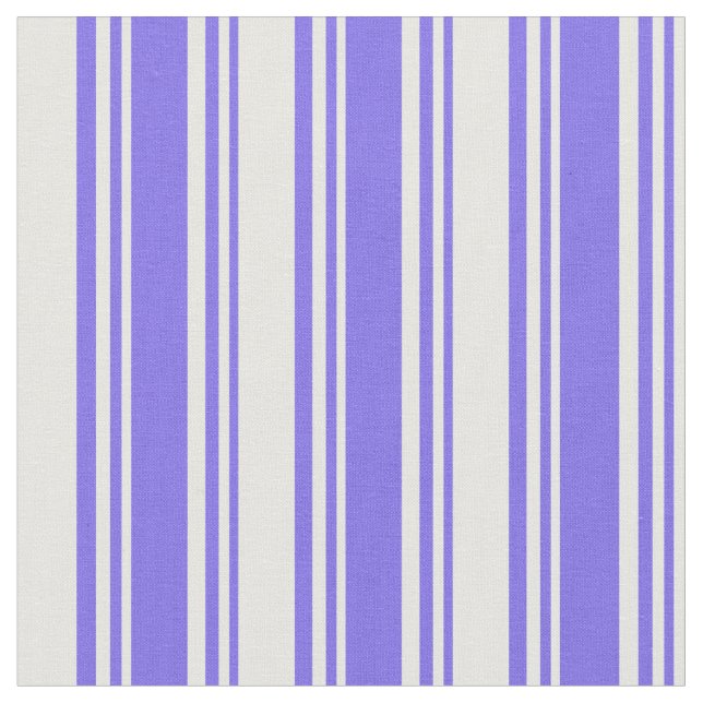 Medium Slate Blue and White Stripes Fabric (Close Up)
