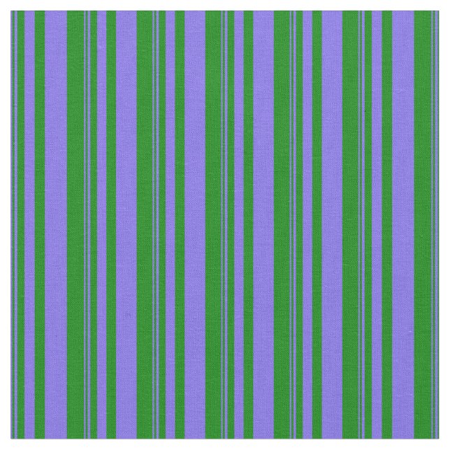 Medium Slate Blue & Green Coloured Pattern Fabric (Close Up)