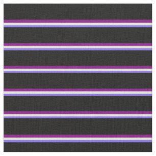 Medium Slate Blue, Light Yellow, Purple & Black Fabric