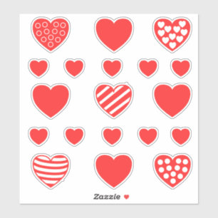 Medium Small red Hearts pattern