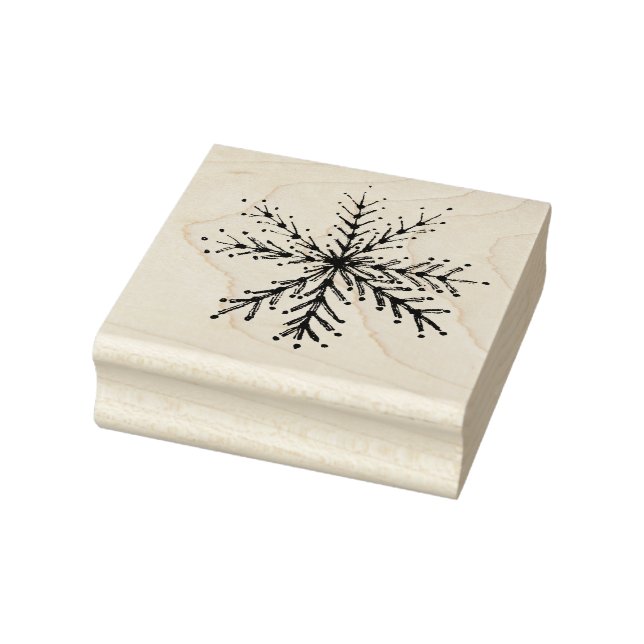 Medium Snowflake Rubber Stamp (Stamp)