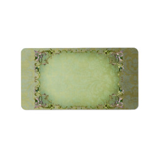 Medium Spring Brocade Horizontal Apothecary Label