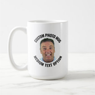 Medium Text 15oz White Personalized Photo Mug