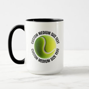 Medium Text BLACK Combo 15oz Custom Tennis Mug