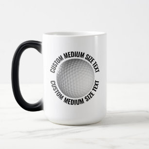 Medium Text & Golf Ball 15oz Custom Heat Changing Magic Mug