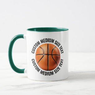 Medium Text H. GREEN Combo 11oz Custom Basketball Mug