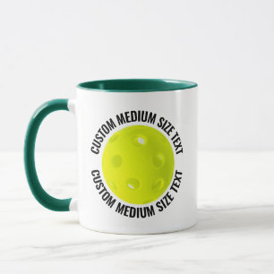 Medium Text H. GREEN Combo 11oz Custom Pickleball Mug