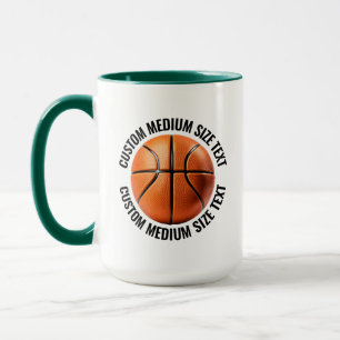 Medium Text H. GREEN Combo 15oz Custom Basketball Mug