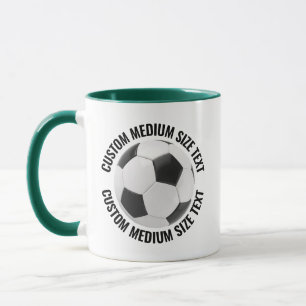 Medium Text HUNTER GREEN Combo 11oz Custom Soccer Mug