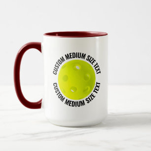 Medium Text MAROON Combo 15oz Custom Pickleball Mug