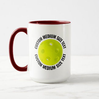Medium Text MAROON Combo 15oz Custom Pickleball Mug