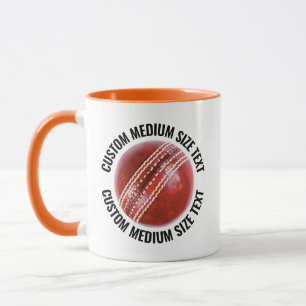 Medium Text ORANGE Combo 11oz Custom Cricket Mug