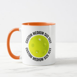 Medium Text ORANGE Combo 11oz Custom Pickleball Mug