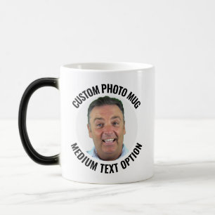 Medium Text Personalized Photo Heat Changing Mug