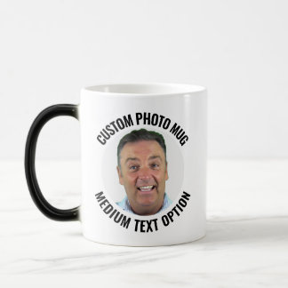 Medium Text Personalized Photo Heat Changing Mug