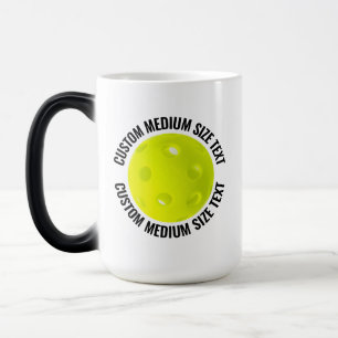 Medium Text & Pickleball 15oz Custom Heat Changing Magic Mug