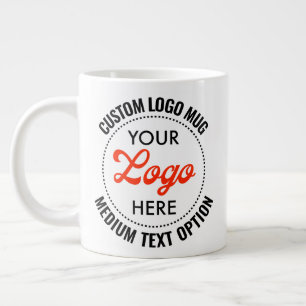 Medium Text Promotional Custom Giant Logo Mug