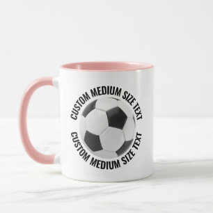 Medium Text RED Combo 11oz Custom Soccer Mug