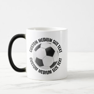 Medium Text, Soccer Ball 11oz Custom Heat Changing Magic Mug