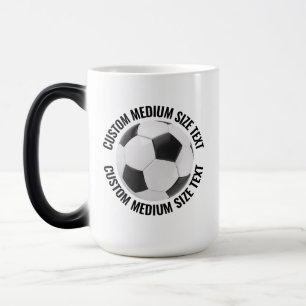 Medium Text, Soccer Ball 15oz Custom Heat Changing Magic Mug