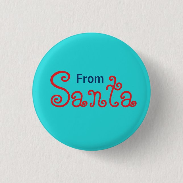Medium Turquoise Solid Colour  1 Inch Round Button (Front)
