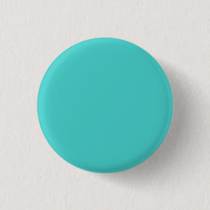 Medium Turquoise Solid Colour 1 Inch Round Button