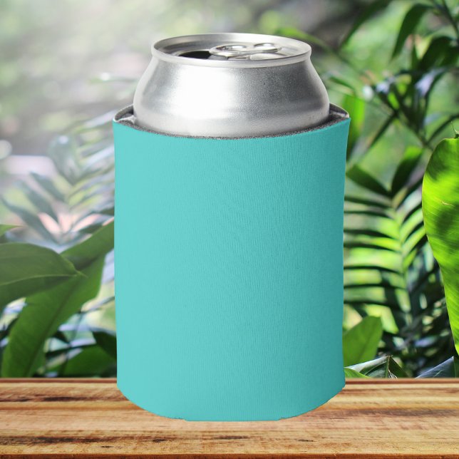 Medium Turquoise Solid Colour Can Cooler (Creator Uploaded)
