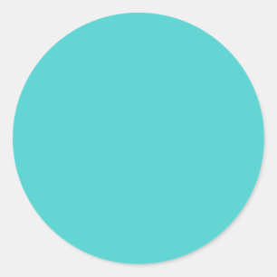 Medium Turquoise Solid Colour Classic Round Sticker