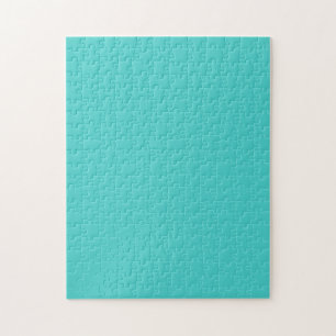 Medium Turquoise Solid Colour Jigsaw Puzzle