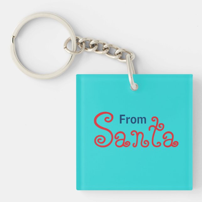 Medium Turquoise Solid Colour  Keychain (Front)