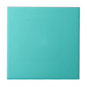 Medium Turquoise Solid Colour Tile