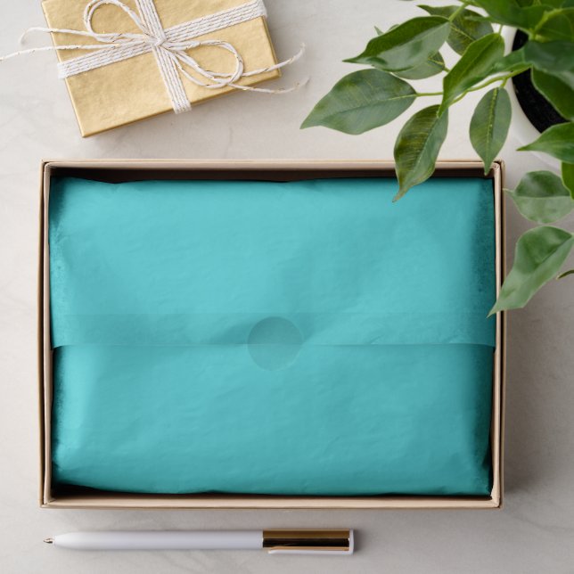 Medium Turquoise Solid Colour Tissue Paper (Gift)