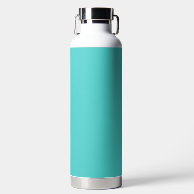 Medium Turquoise Solid Colour Water Bottle (Front)