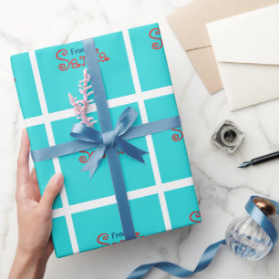 Medium Turquoise Solid Colour Wrapping Paper