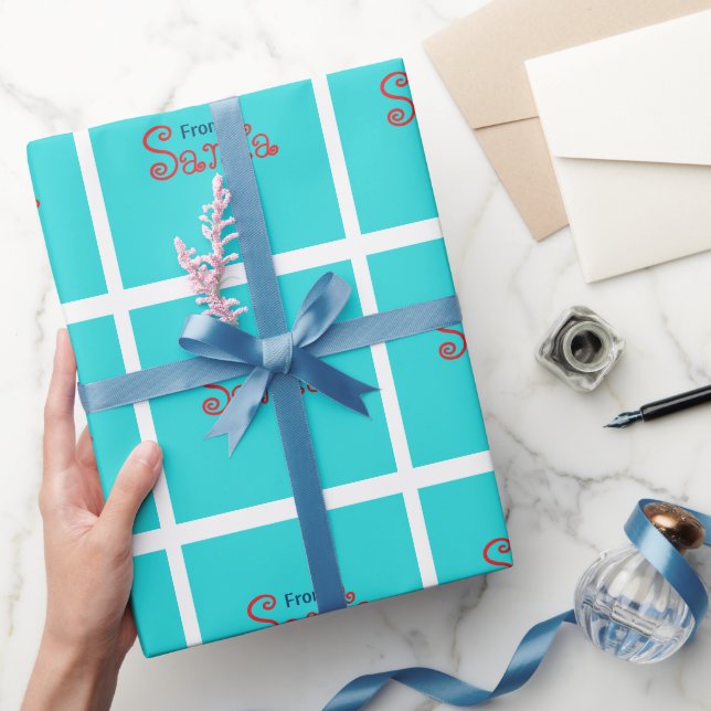 Medium Turquoise Solid Colour  Wrapping Paper (Gifting)