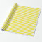 Medium Yellow and White Stripes Wrapping Paper