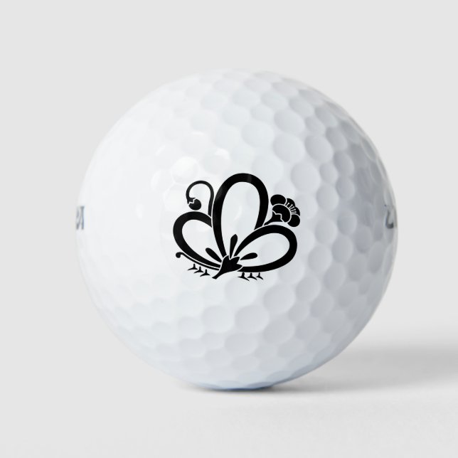 MEDIUM YIN BUTTERFLY GOLF BALL (Front)