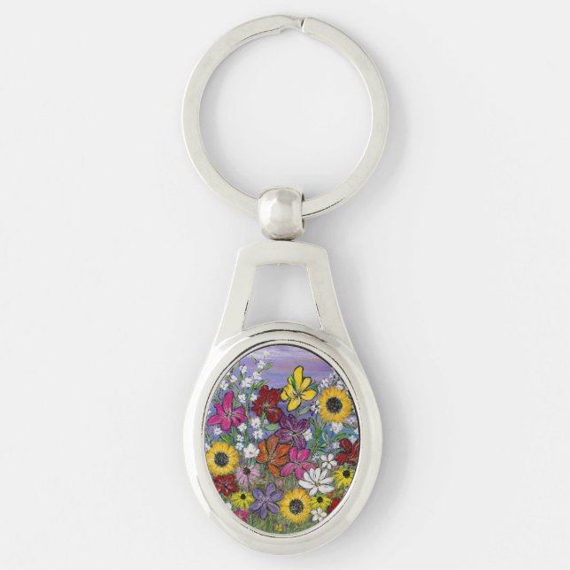 Medley Floral Keychain (Front)