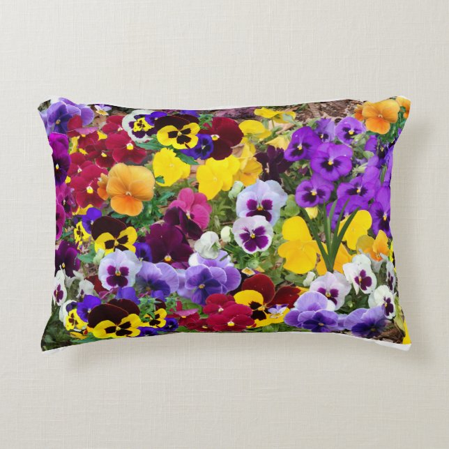 medley of pansies accent pillow (Front)
