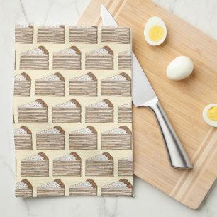 Medovik Medivnyk Russian Ukrainian Honey Cake Food Kitchen Towel