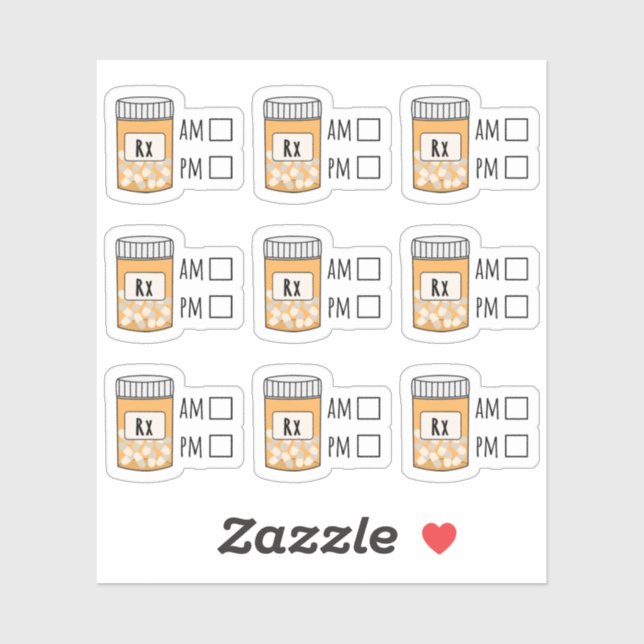 Meds Reminder Medical Prescription Pill Tracker  (Sheet)