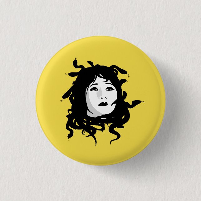 Medusa 1 Inch Round Button (Front)