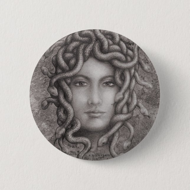 Medusa 2 Inch Round Button (Front)
