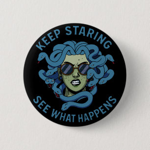 Medusa 2 Inch Round Button