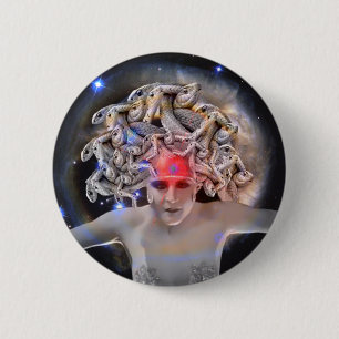 Medusa 2 Inch Round Button